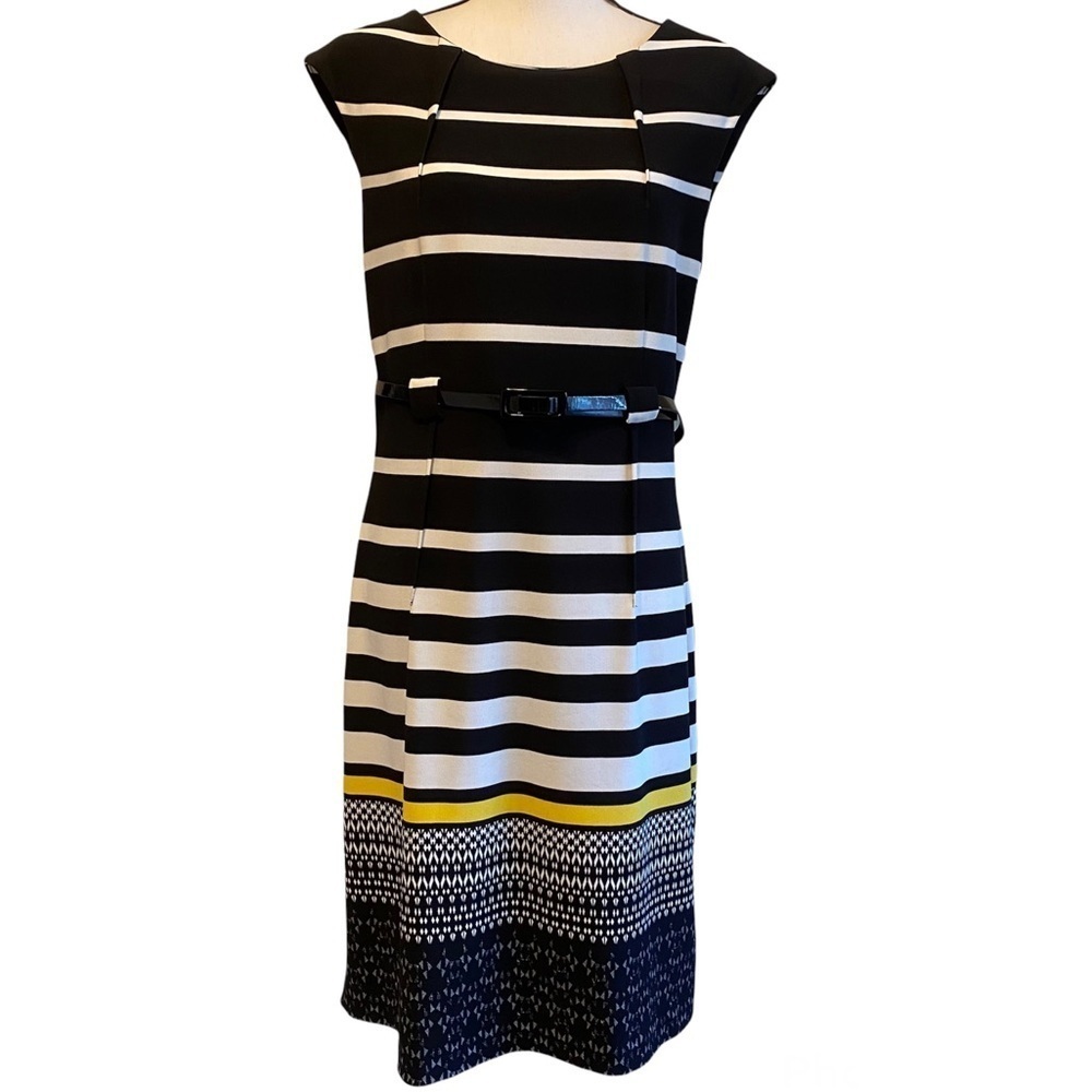 ILe Striped Sleeveless Dress Size 10